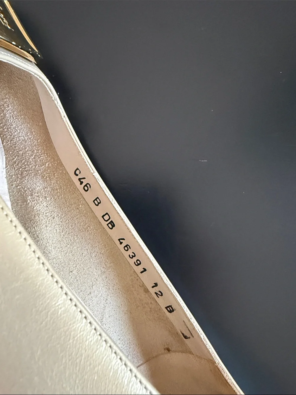 Salvatore Ferragamo gold metallic leather low-heel pump shoes
